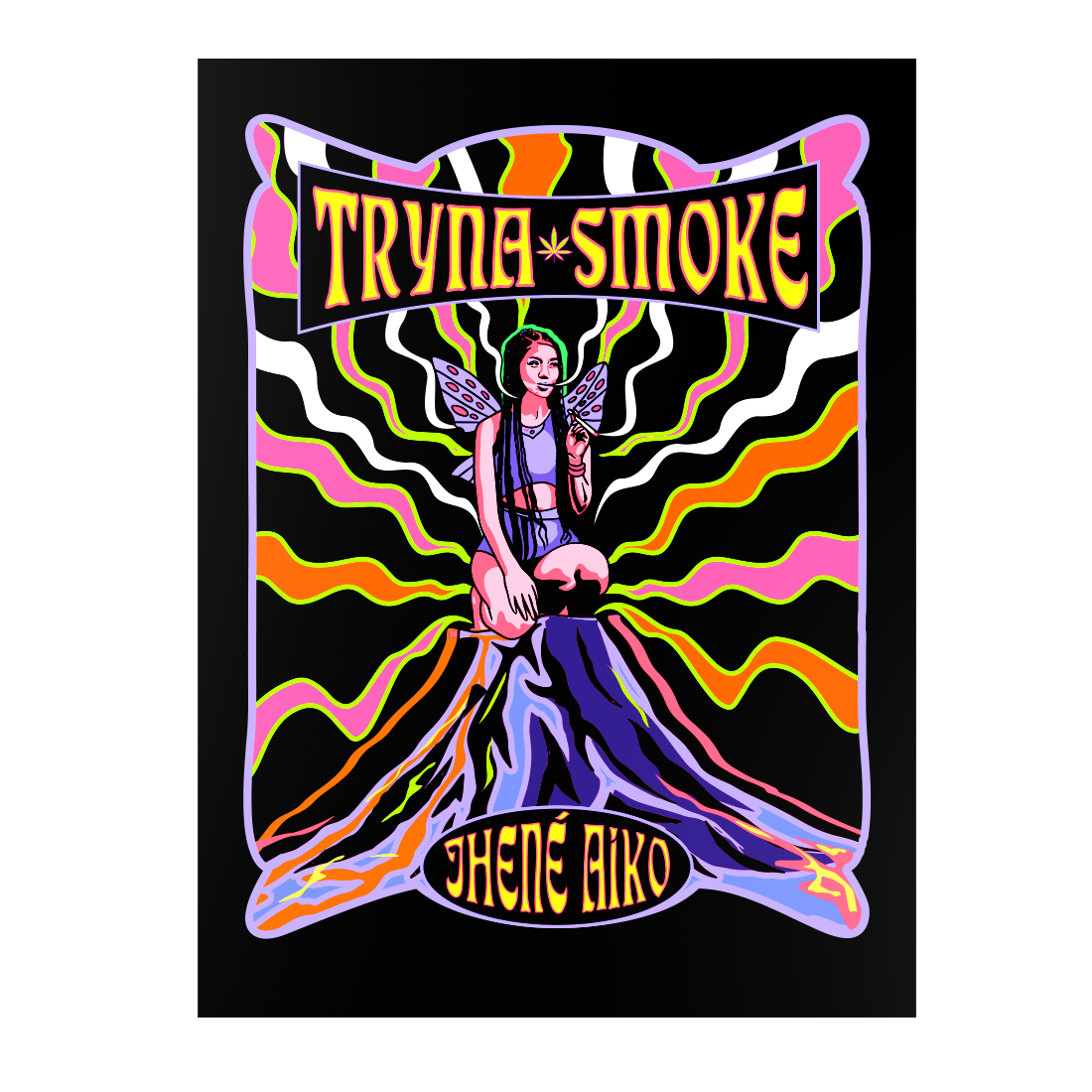 Jhene Aiko - Tryna Smoke Blacklight Poster